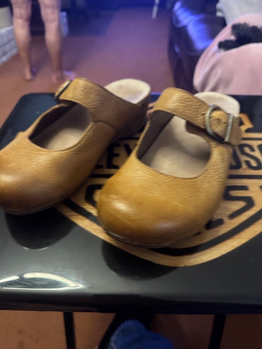 Dansko Tan Mary Jane Clog with Buckle